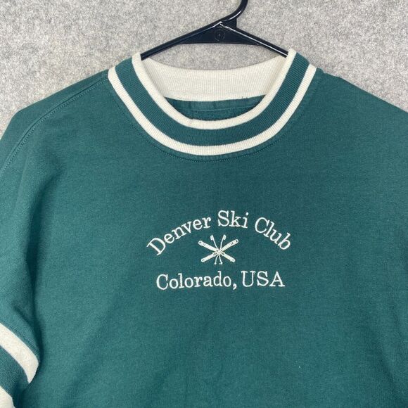 Abercrombie & Fitch Womens Cropped Sweatshirt Varsity Size XS Y2K - Picture 2 of 7